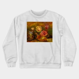 Kitty in Roses Crewneck Sweatshirt